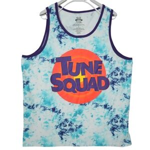 Space Jam A New Legacy Tune Squad Tie Dye‎ Tank Top Mens XL Blue White Purple
